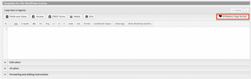 Toolset and WPBakery Page Builder