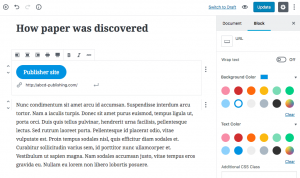 Inserting links in Gutenberg