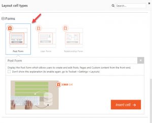Inserting the Post Form