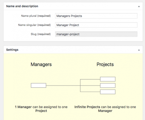 Managers and projects - one-to-many relationship