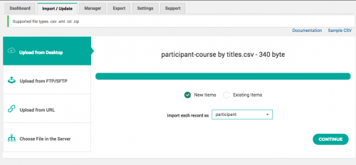 Importing Participant posts