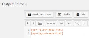 Output Editor section