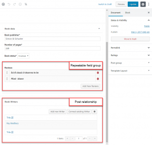Post relationships and repeatable field groups