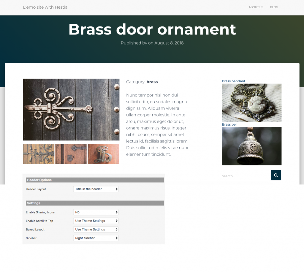Single-portfolio page