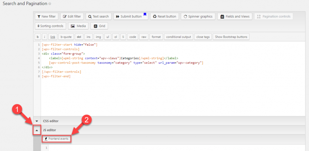 Expand JavaScript editor