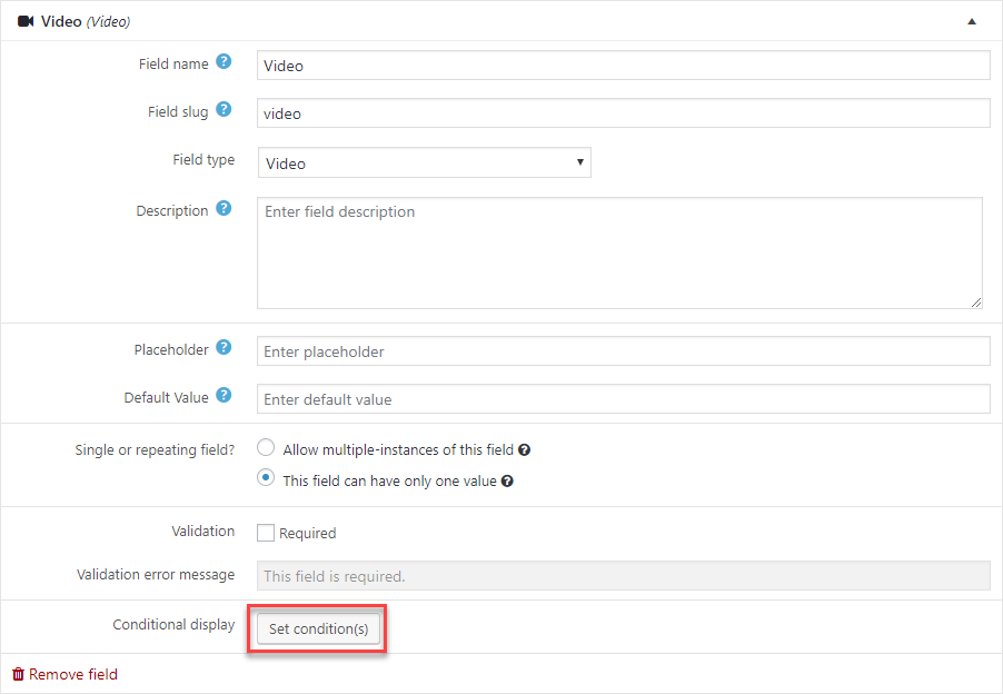 Conditional Display for Toolset Forms Inputs