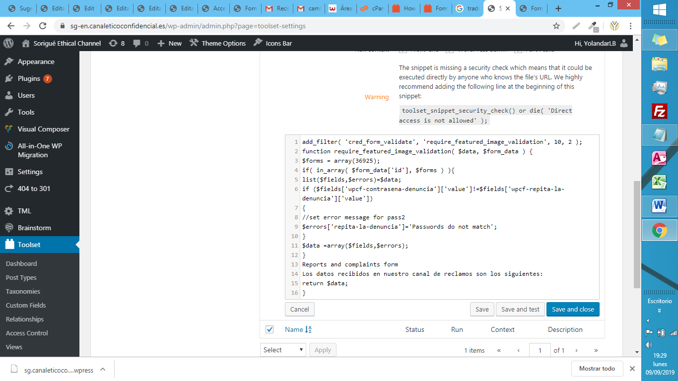 How To Show An Error If The Passwords Do Not Match Toolset