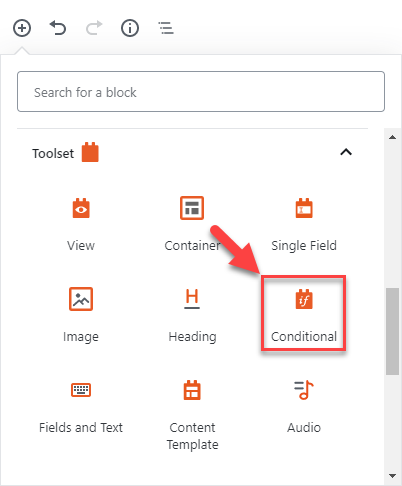 Adding Conditional block