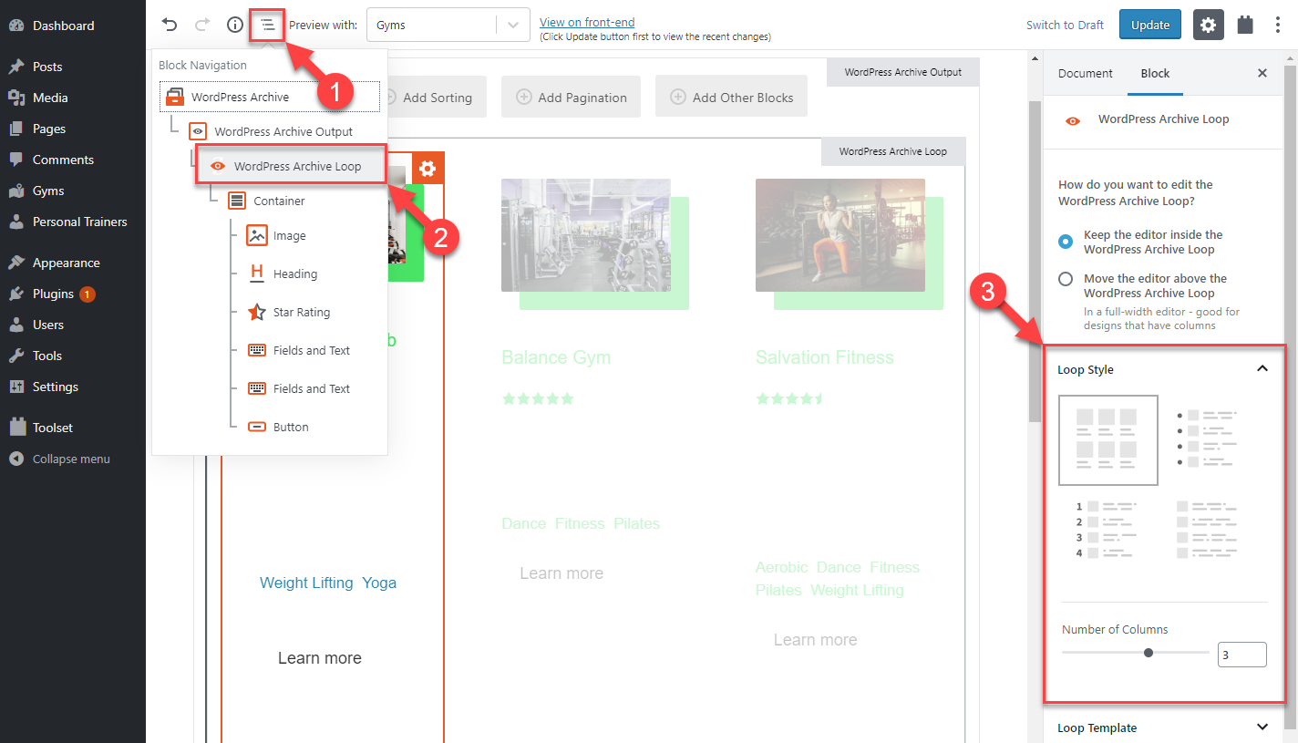 toolset layout responsive columns