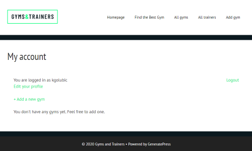 When logged-in, users see their account summary with links that allow them to manage their items and edit their profile