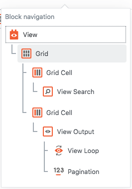 View structure to set up the  View Search and View Output side by side