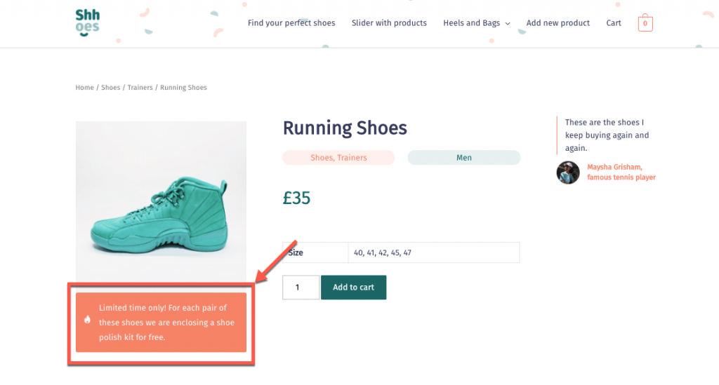 Share special offers using conditional blocks with information from custom fields