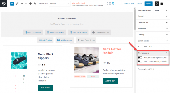 toolset-woocommerce-pagination-and-sorting-options